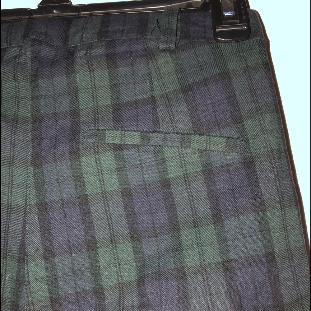 brandy pants green plaid